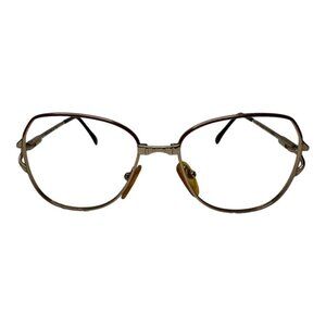Sferoflex 108/62 Eyeglasses Frames Silver Aviators Full Wire Rim 56-17 H3574